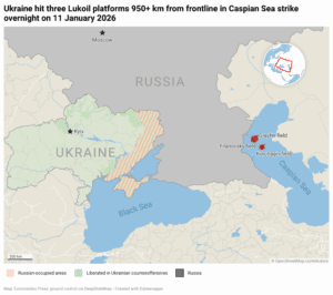 Ukrayna 11 Ocak’ta Rus Petrol Platformlarını Vurdu