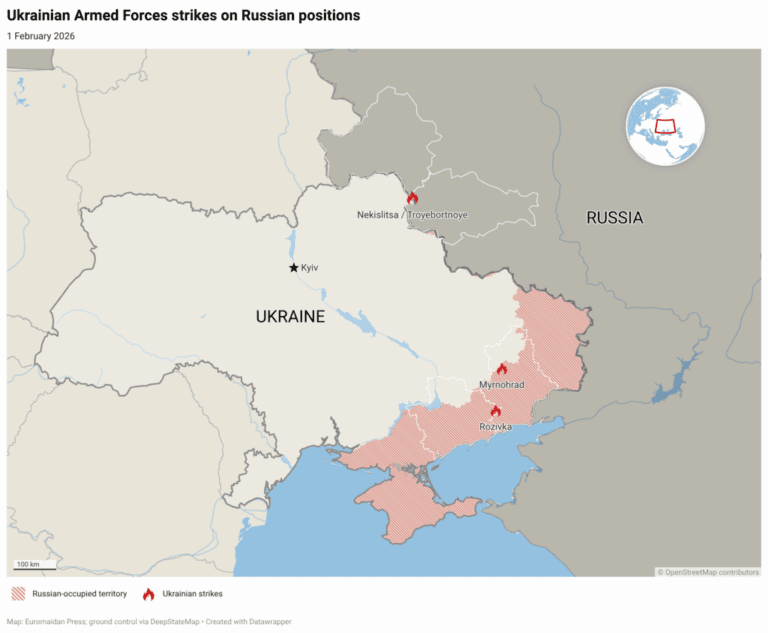 Ukrayna: 1 Şubat’ta Rus Tamir Üssü ve Drone Noktaları Vuruld